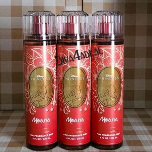 3X Bath & Body Works X DISNEY PRINCESS MOANA FL OZ Collection Mist Sprays